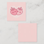 Carte De Correspondance Kawaii Valentines roses Fraises (Devant / Derrière)