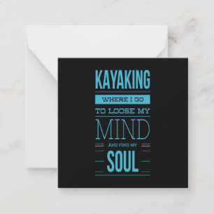 Carte De Correspondance Kayak Où Je Vais Perdre L'Esprit