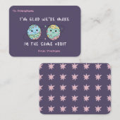 Carte De Correspondance Kids Classroom Valentine Space Friendship Card (Devant / Derrière)