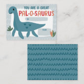 Carte De Correspondance Kids Dinosaur Classroom Valentine's Day Card (Devant / Derrière)