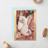 Carte De Correspondance Kitty Angel pour Noël (Devant/Arrière en situation)