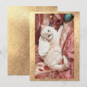 Carte De Correspondance Kitty Angel pour Noël (Devant / Derrière)