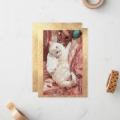 Carte De Correspondance Kitty Angel pour Noël (Devant/Arrière en situation)