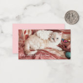 Carte De Correspondance Kitty Angel pour Noël (Devant/Arrière en situation)