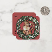 Carte De Correspondance Kitty Chat Noël (Devant/Arrière en situation)