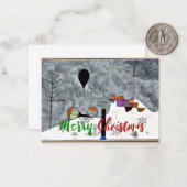Carte De Correspondance Klee - Peinture d'hiver, vœux de Noël (Devant/Arrière en situation)