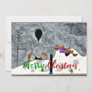 Carte De Correspondance Klee - Winter Painting, Christmas greetings