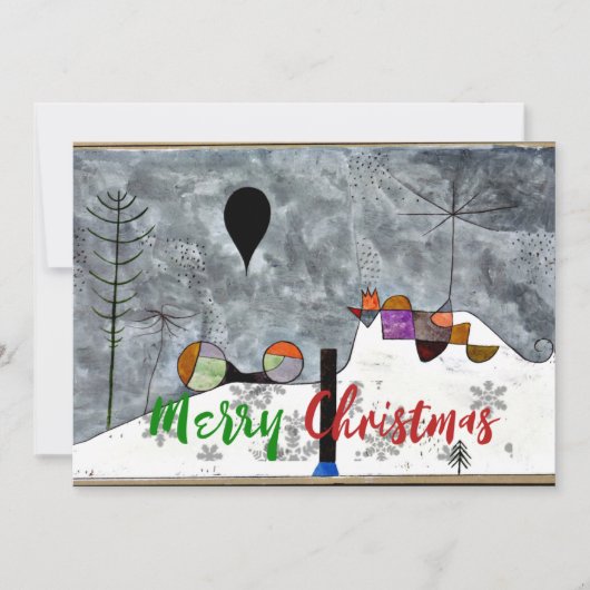 Carte De Correspondance Klee - Winter Painting, Christmas greetings (Devant)