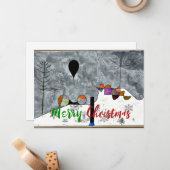 Carte De Correspondance Klee - Winter Painting, Christmas greetings (Devant/Arrière en situation)