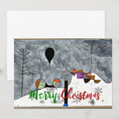 Carte De Correspondance Klee - Winter Painting, Christmas greetings (Devant / Derrière)