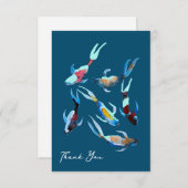 Carte De Correspondance Koi Fish aquarelle (Devant / Derrière)