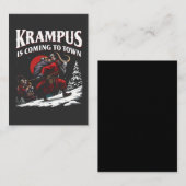 Carte De Correspondance Krampus arrive en ville Krampus Noël  (Devant / Derrière)