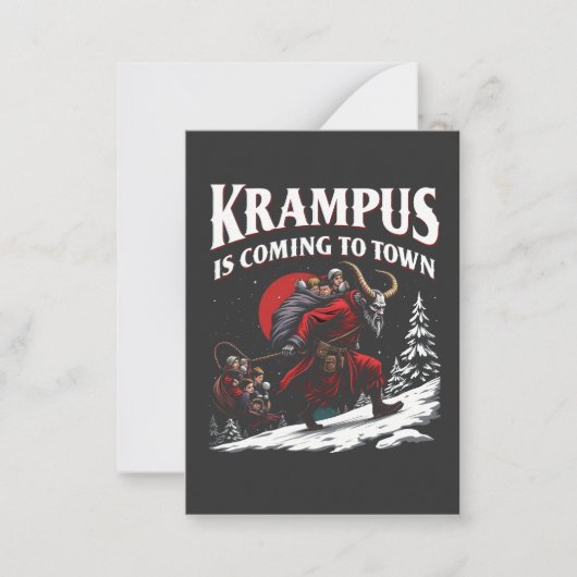Carte De Correspondance Krampus arrive en ville Krampus Noël  (Devant)