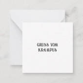 Carte De Correspondance Krampus de Noël (Dos)