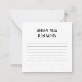 Carte De Correspondance Krampus de Noël (Dos)