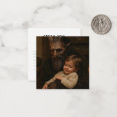Carte De Correspondance Krampus de Noël (Devant/Arrière en situation)