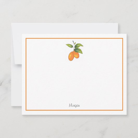 Carte De Correspondance Kumquats tirés à la main (Devant)
