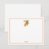 Carte De Correspondance Kumquats tirés à la main (Devant / Derrière)