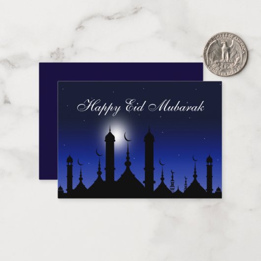 Carte De Correspondance La Belle Mosquée En Arabe (Devant/Arrière en situation)