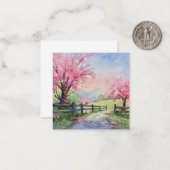 Carte De Correspondance La canopée en fleurs du printemps (Devant/Arrière en situation)