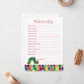 Carte De Correspondance La Caterpillar très affamée veut pour bébé (Devant/Arrière en situation)