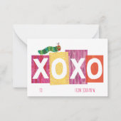 Carte De Correspondance La Caterpillar Très Affamée | XOXO (Devant)