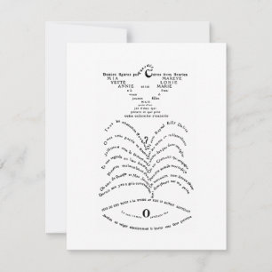 Carte De Correspondance La Colombe poignardée et le Jet d’eau