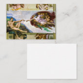 Carte De Correspondance La création d'Adam par Michel-Ange (Devant / Derrière)