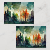 Carte De Correspondance La forêt (nature) (Devant / Derrière)