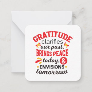 Carte De Correspondance La gratitude clarifie notre passé – Art Inspirant