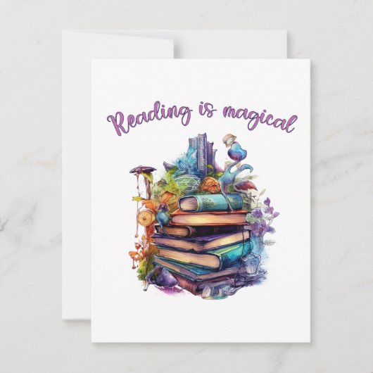 Carte De Correspondance La lecture est magique (Devant)