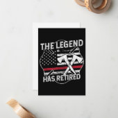 Carte De Correspondance La Légende A Retraité Le Pompier Retraité (Devant/Arrière en situation)