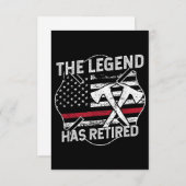 Carte De Correspondance La Légende A Retraité Le Pompier Retraité (Devant / Derrière)