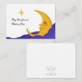 Carte De Correspondance La Lune regarde vers l'étoile - Céleste (Devant / Derrière)