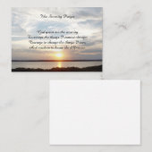 Carte De Correspondance La prière de sérénité (Devant / Derrière)