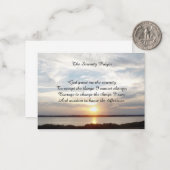 Carte De Correspondance La prière de sérénité (Devant/Arrière en situation)