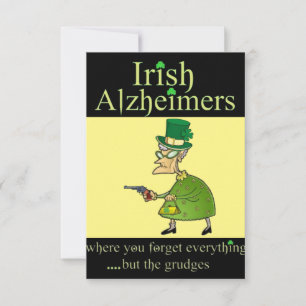 Carte De Correspondance La Saint-Patrick humoristique Alzheimer irlandais