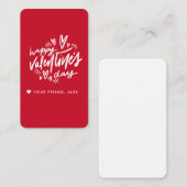Carte De Correspondance la Saint-Valentin (Devant / Derrière)