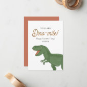 Carte De Correspondance La Saint-Valentin de la classe Dinosaure Dinomite  (Devant/Arrière en situation)