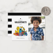 Carte De Correspondance La Saint-Valentin des amis de Sesame Street (Devant/Arrière en situation)