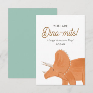 Carte De Correspondance La Saint-Valentin Dinosaure Dinomite pour Enfants 