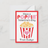 Carte De Correspondance La Saint-Valentin du pop-corn | La Saint-Valentin  (Devant)