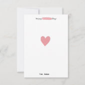 Carte De Correspondance La Saint-Valentin en classe (Dos)