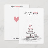 Carte De Correspondance La Saint-Valentin en classe (Devant / Derrière)