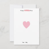Carte De Correspondance La Saint-Valentin en classe  (Dos)