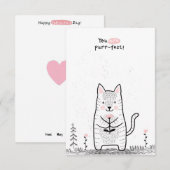 Carte De Correspondance La Saint-Valentin en classe  (Devant / Derrière)