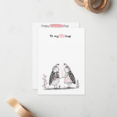 Carte De Correspondance La Saint-Valentin en classe (Devant/Arrière en situation)