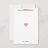 Carte De Correspondance La Saint-Valentin en classe (Dos)