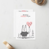 Carte De Correspondance La Saint-Valentin en classe (Devant/Arrière en situation)