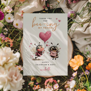 Carte De Correspondance La Saint-Valentin en classe pour les enfants abeil
